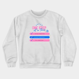 One Step at a Time - Marathon Runner Crewneck Sweatshirt